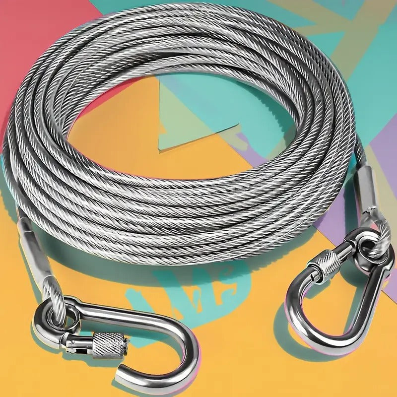 Strong PVC Coated Metal Rope – Multi-Purpose Utility Wire (15 ft )