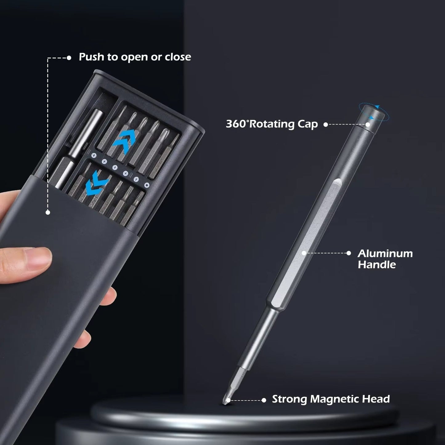 Professional 24-in-1 Magnetic Screwdriver Repair Tool Kit